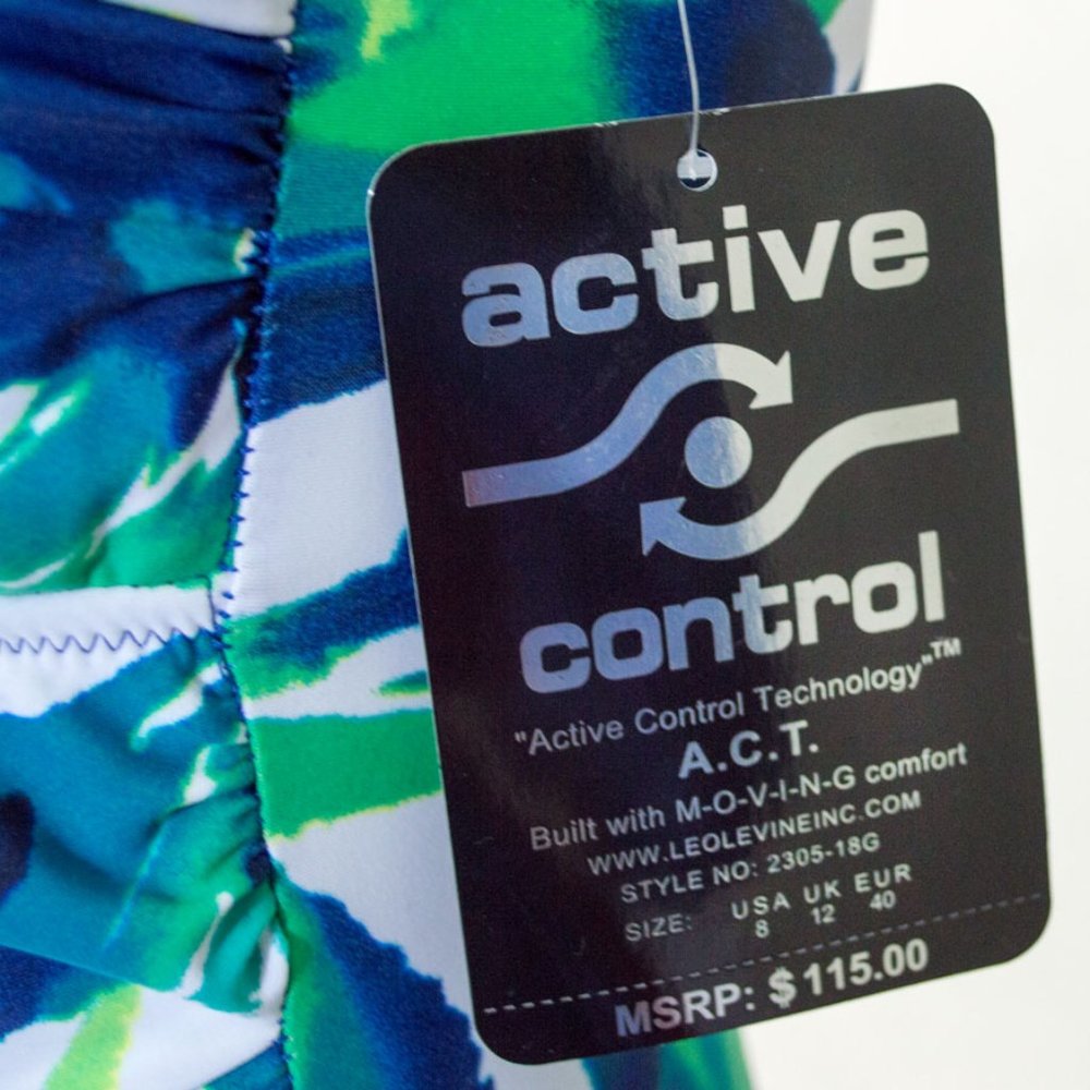 Active Control One Piece Skirted Ruched Swimsuit 8 - Picture 8 of 9